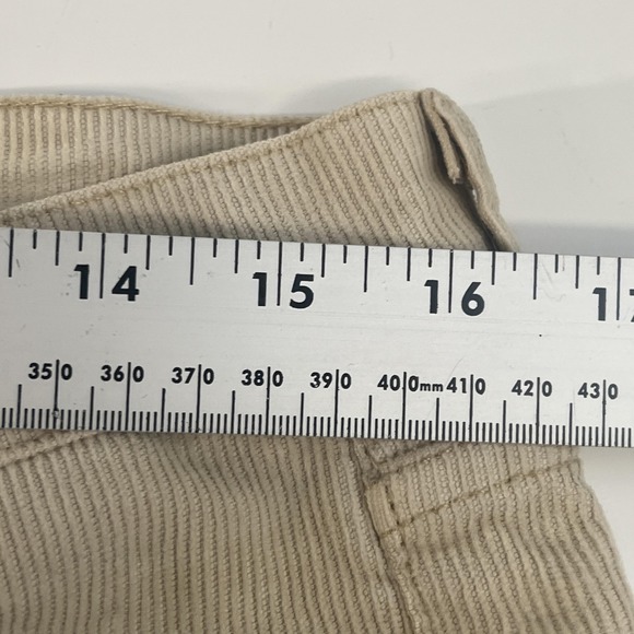 7 For All Mankind Corduroy Jeans Mens 32 Cream Bootcut Pants Made USA Stretch - Picture 13 of 16
